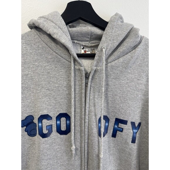 VTG Rare Disney Goofy Parks Zip-Up Embroidered Hoodie Adult M - Picture 2 of 6